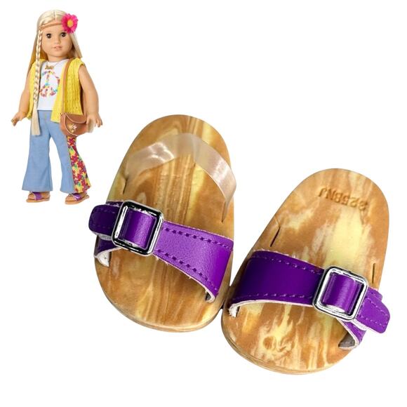 American Girl Other - American Girl Doll Shoes Julie Meet Outfit Purple Sandals Accessory BeForever #2